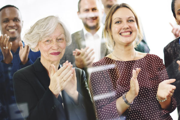 Business People Team Applauding Achievement Concept